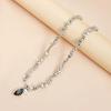 Fashion Cut Metal Glitter Pendant Necklace for Elegant Women's Personalized Creative Accessories Set Collares Tendencia 