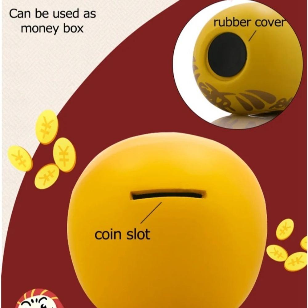 Norocos farmec japonez Daruma păpușă statuie Zen pisică norocoasă avere ornament drăguț cutie de bani decor acasă