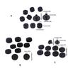 Pack Of 10 Quality Plastic Drum Felt Bottom Covers Replacement Set For Enhanced Vibration Dampening And Great Stability