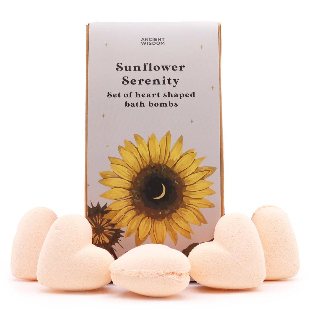 Bath Bomb Gift Set, Heart 5 Pack Passion Fruit