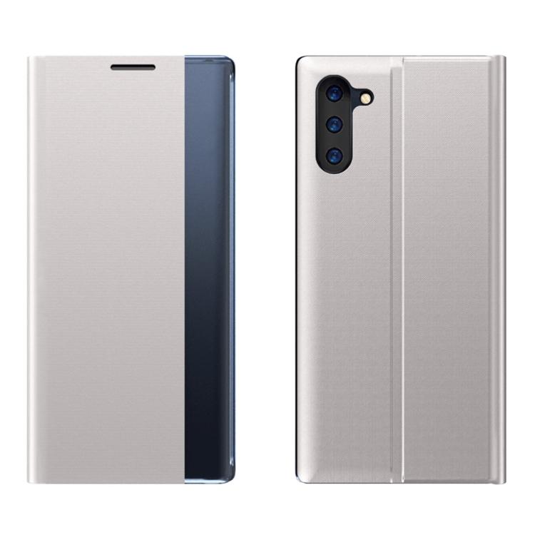 

For Galaxy Note 10 PlusPlain Texture Cloth Attraction Flip Holder Leather Phone Case For Galaxy Note 10 Plus