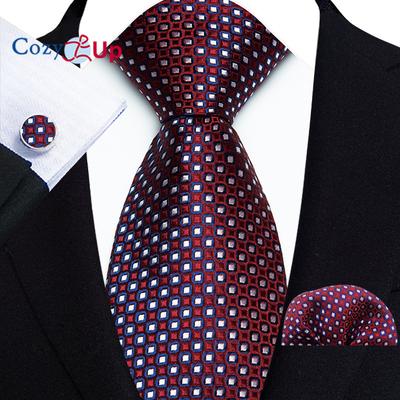 Three-piece Set Paisley Fashion Business Men Tie Includes Tie Cufflinks Handkerchief