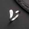 My Shape Hockey Ring Hockey Stick Stainless Steel Ice Hockey Finger Rings Sport Hockey Player Gifts Adjustable Open Size Jewelry