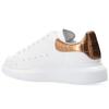 Alexander Mcqueen Oversized Sneaker Synthetic Leather Smooth Calfskin Low Top Stylish Skateboarding Shoes Women's Gold 553770WHYBQ9053