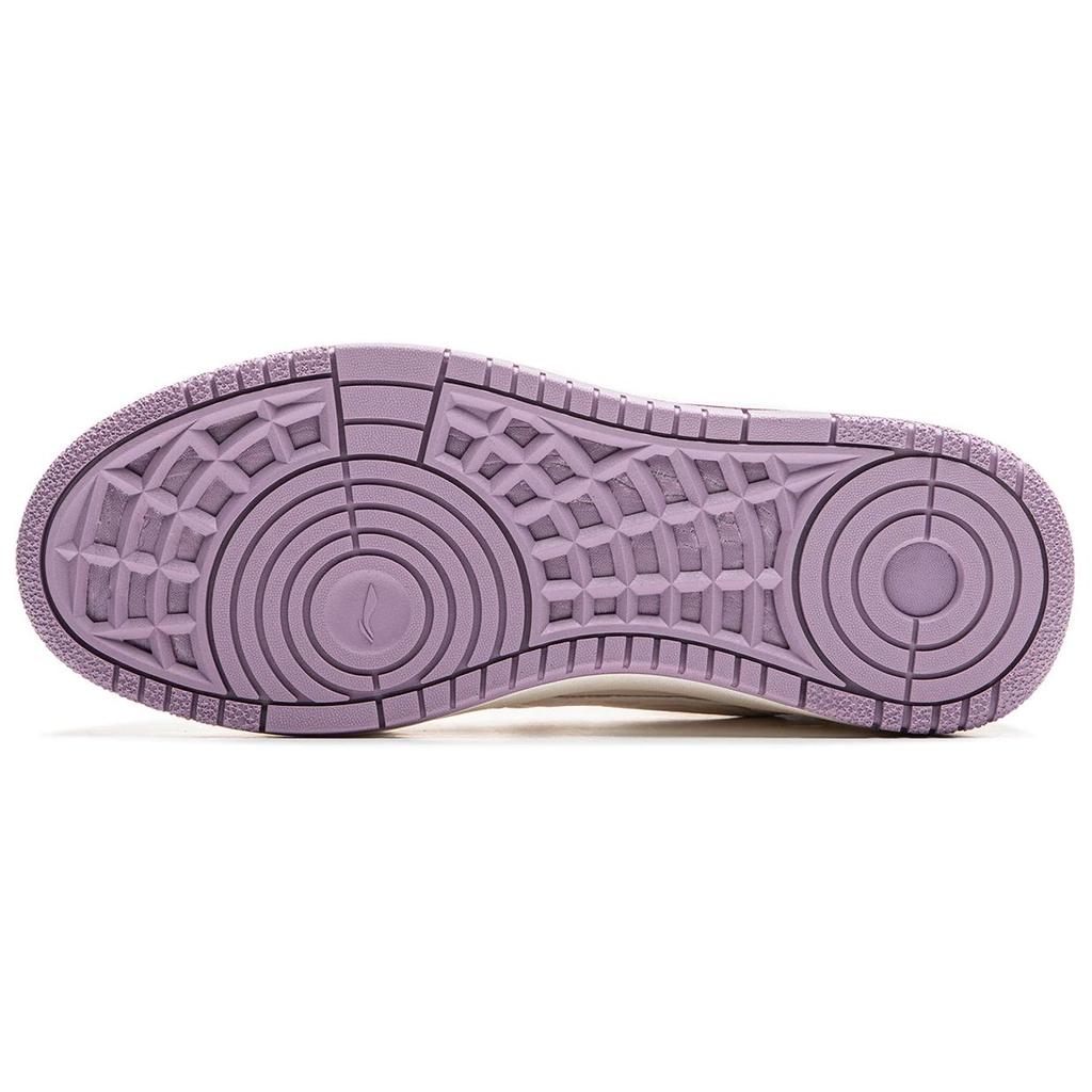 New LiNing Tianji SOFT HI Anti Slip Wear Resistant Mid Top Skateboard Shoes Women's Mist White AGCU334-1