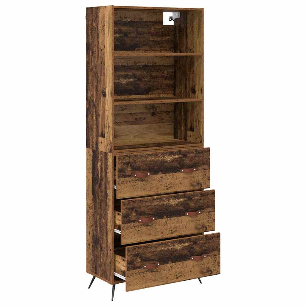 Highboard Reclaimed Wood 69.5 x 34 x 180 cm Engineered Wood