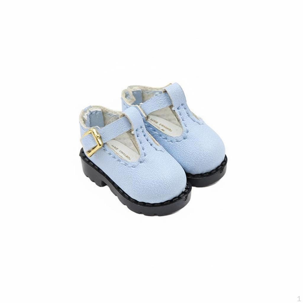 Buckle Strap Doll Shoes Solid Color TStrap Classic Design for Hobbyists, Craft