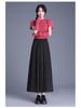 Elegant High Waist Pleated Silk Mesh Skirt – Double-Sided Versatile Fashion Skirt for Women