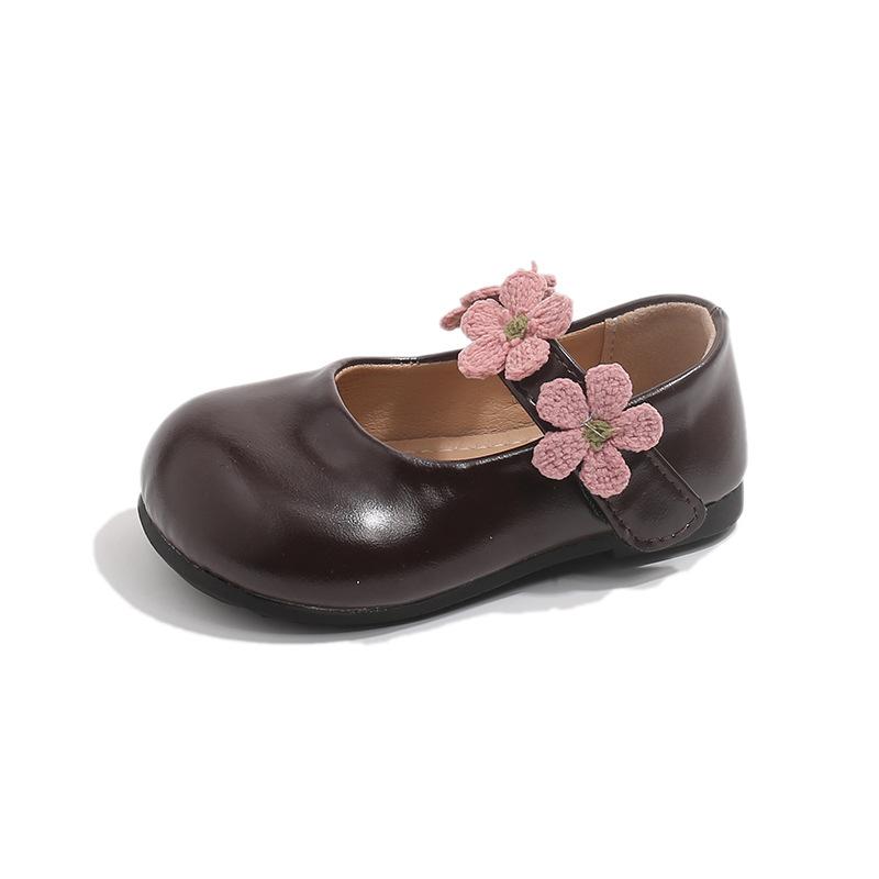 Retro-style Girls Shoes - Low-cut Single Shoes 21 кофейный