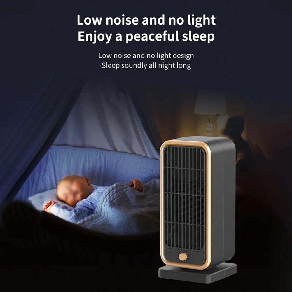 Vertical Fan Heater with PTC Heating Energy Saving Three Fan Speeds Overheat and Tilt Protection for Safe Indoor Use