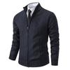 Winter Herren Strickjacke Pullover Jacke Stehkragen Gestrickt Dick Gestrickter Pullover