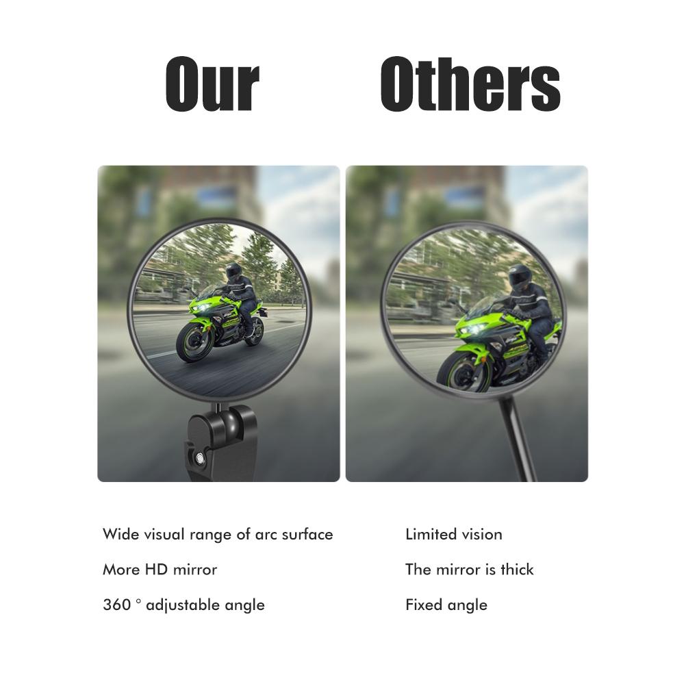 Bike Mirror 360 Degree Adjustable Rotatable Handlebar Mirror Wide Angle Bike Mirror Cycling Rear