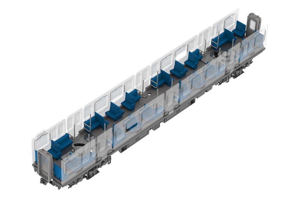 PM Office A PLUM Seat Interior Set A Blue Unpainted Plastic Kit PP199 1/80 Semi-Cross