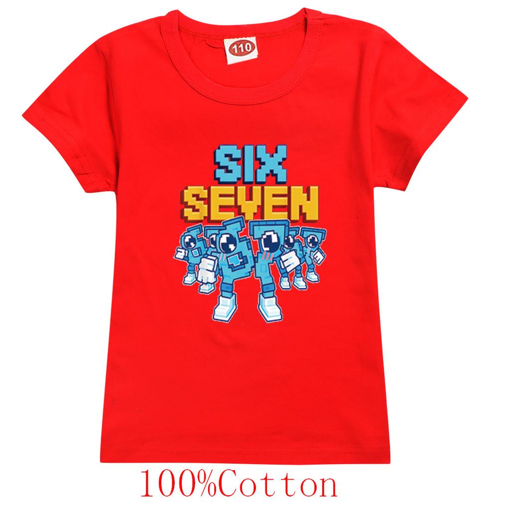 9193 Kinder Jungen Mädchen Steal a Brainrot 67 Six Seven Print Kurzarm-Baumwoll-T-Shirt