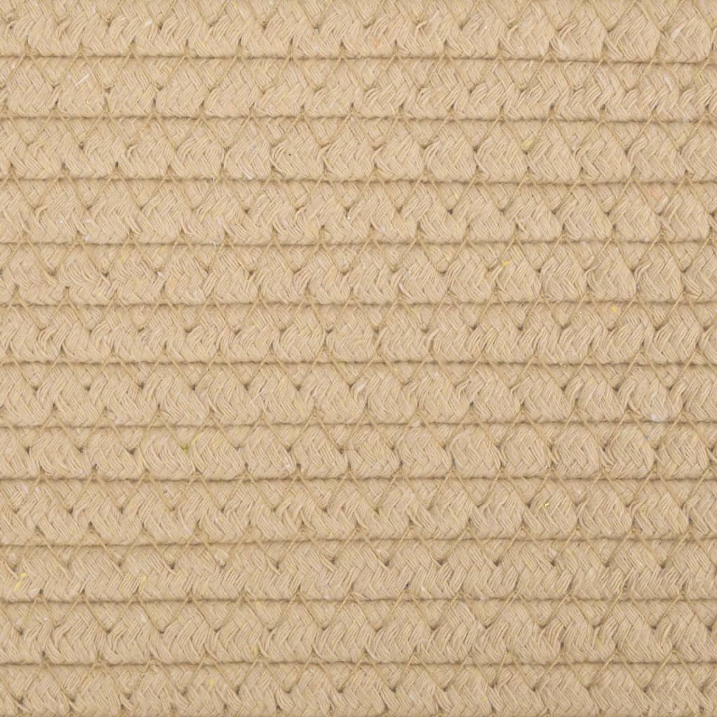 Vidaxl Kosz Do Przechowywania, Beżowo-Biały, Ø43X38 Cm, Bawełna