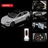 AKX1 1:24 TESLA Model 3 Car Toys  Alloy Diecasts Metal Vehicles Car Model With Sound Light Vehicle Toys For Children Gifts Collection