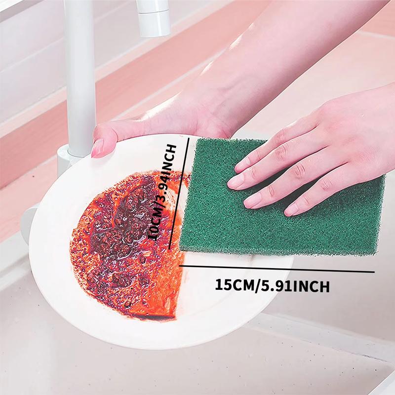 10/20/30PCS Household Kitchen Scrub Pads Oil Removal Dishwashing Pot Pads Scratch-Free Multipurpose Reusable Cleaning Dishrag