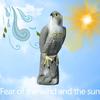1 Pcs Outdoor Falcon Bald Eagle Figure Bird Scarecrow Horned Decoy Small Eagle Decoy Statue Bird Control Protectors