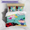 Set di biancheria da letto con motivo Ben and Holly's Little Kingdom da 3 pezzi, set copripiumino include copripiumino e federe, decorazione perfetta per la camera da letto in tutte le stagioni e regalo