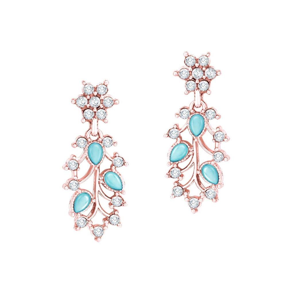 American Diamond AD with Colorful Crystal Necklace Jewellery Set for Women/Girls | Perfect for Weddings, Parties & Festive Occasions