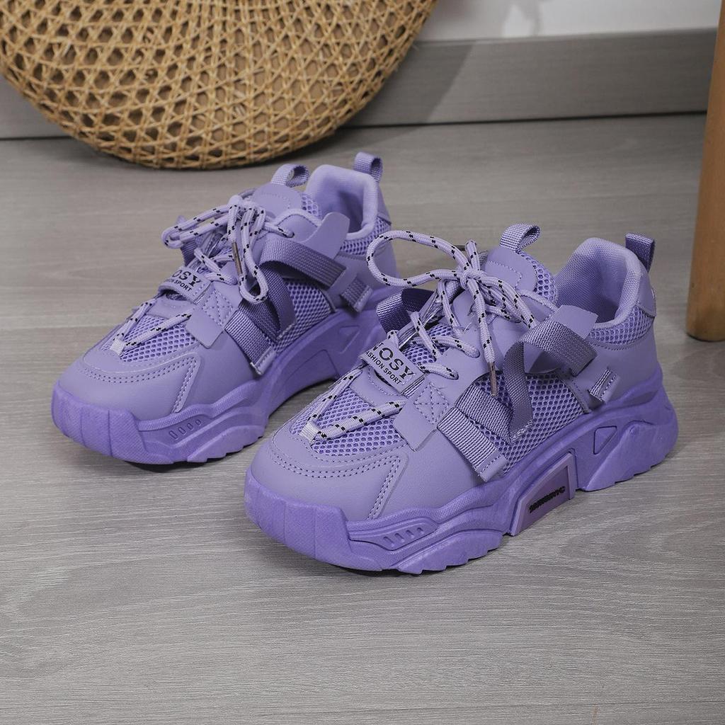 Mode Frühling Damen Sneaker Grün Plateau Sneaker Dicke Sohle Sportschuhe Mode Luxus Klobige Sneaker Tennis Slip On Freizeitschuhe