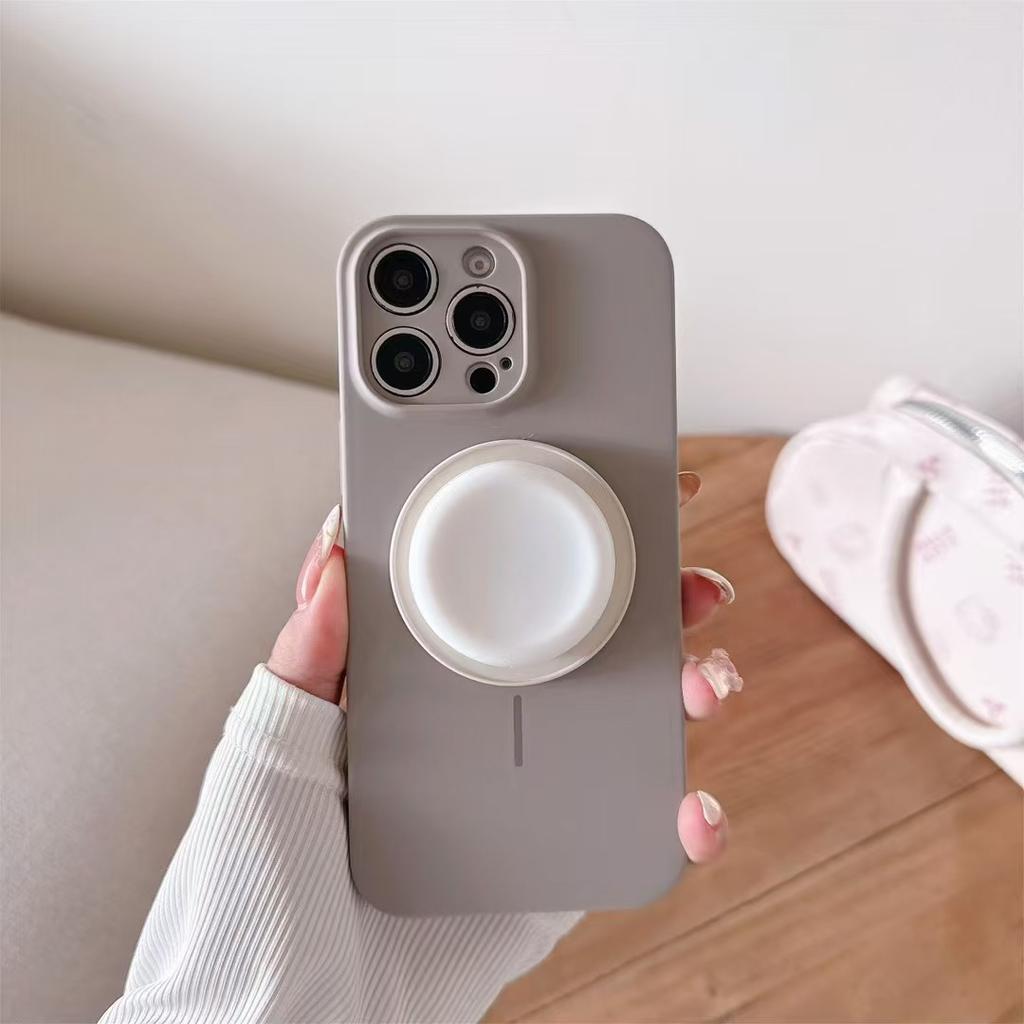 Fine ring liquid silicone magnetic attraction, suitable for iPhone15Pro Apple 16promax touch button 14p mobile phone case