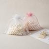 100 stk Bryllup Julegaveposer Organza Gavepose Snoreposer Til Slik Smykker Pose Pakning