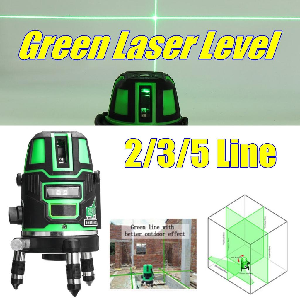 2/3/5 line 6 point Green laser level meter 360 degree laser level with outdoor mode tilt mode Self Leveling