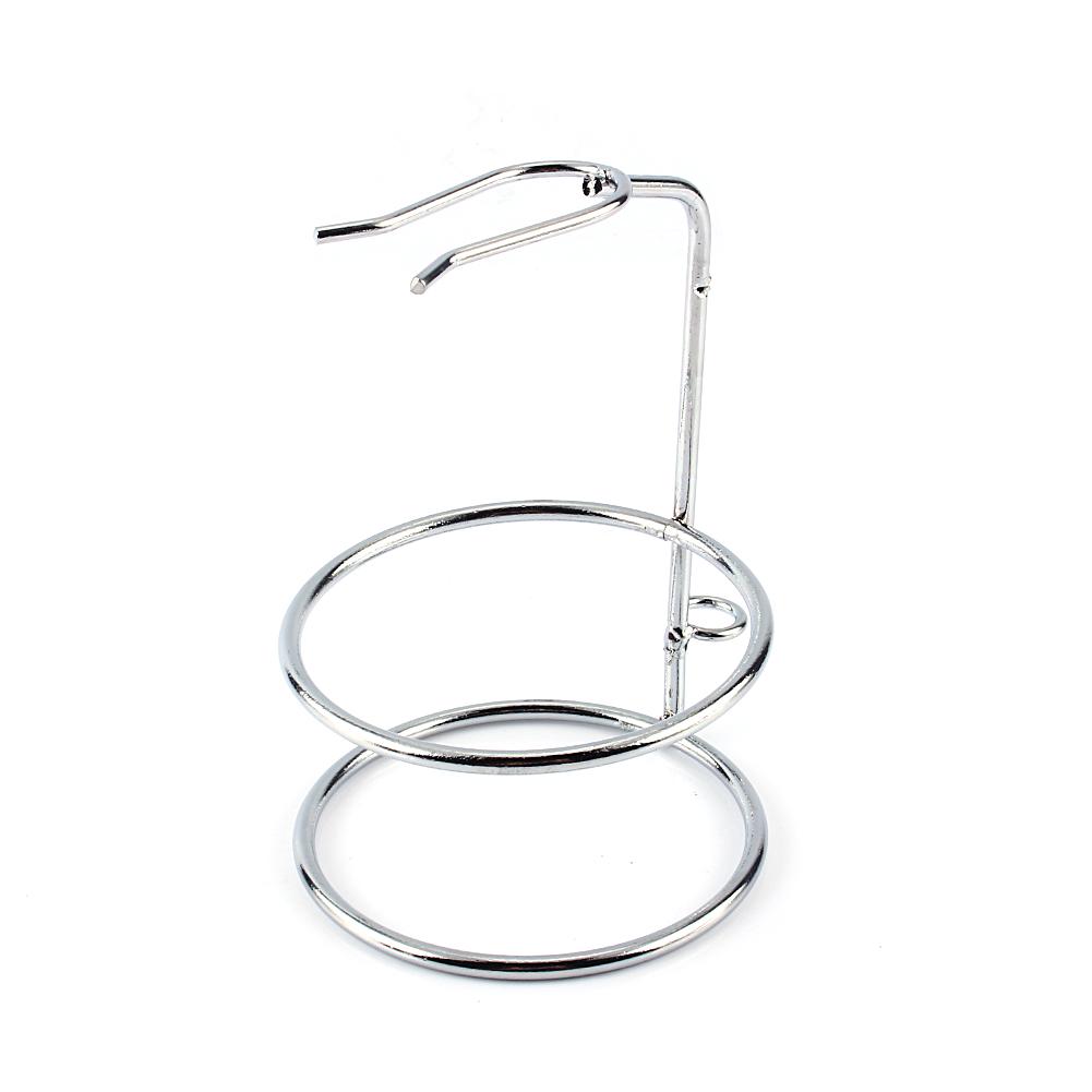 

Stainless Steel Shaving Brush Stand Razor Holder and Black Shaving Bowl