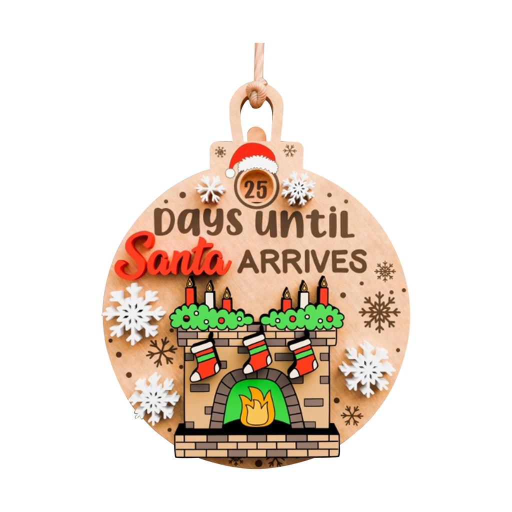 Christmas Countdown Activity Pendant Decoration 3D Style Wreath Countdown Festival Pendant