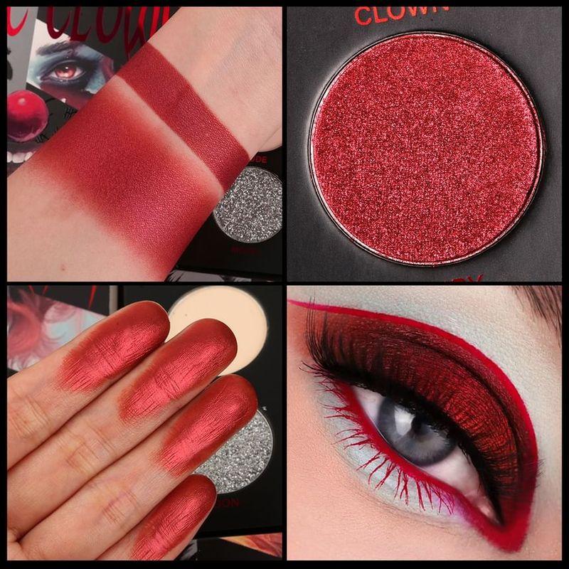 DE'LANCI - 9 Farben Schwarz Rot Smokey Make-up Palette