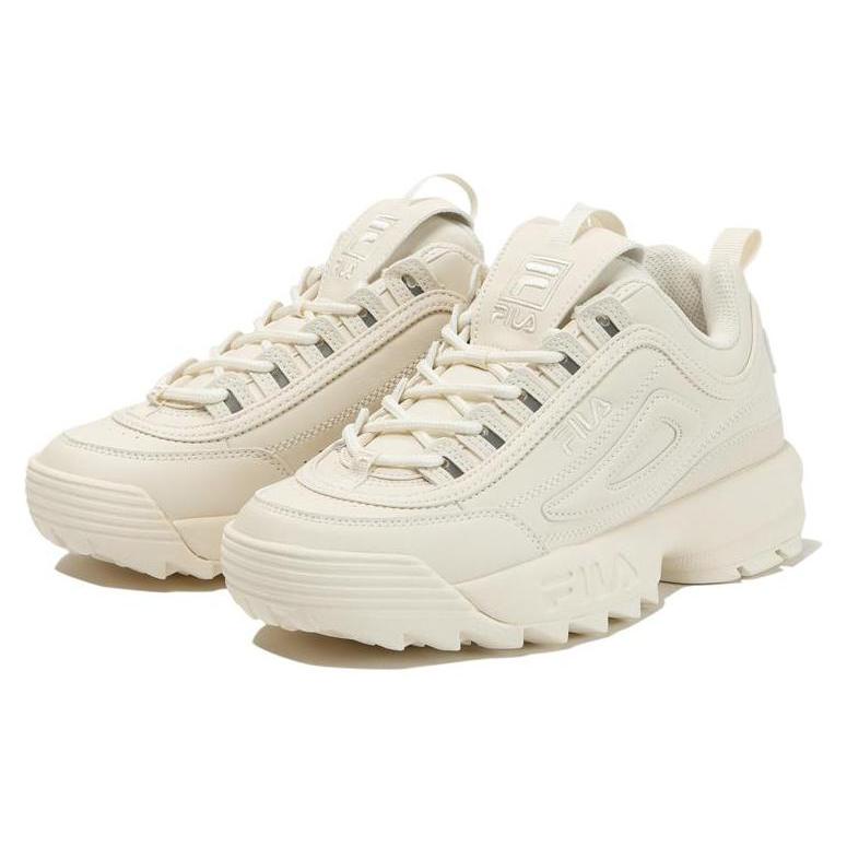Fila Disruptor 2 Cushioning, Wear Resistant Low Top Casual Shoes Unisex Beige USS23029-100