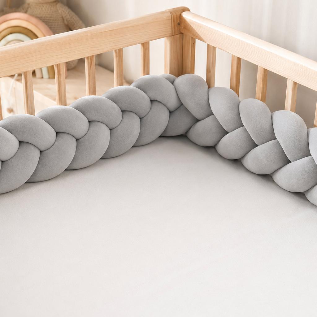 Baby Bumper Pad 3-Strand Design 2 Meters Length for Infant Cribs