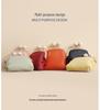 Women's Genuine Leather Litchi Grain Mini Coin Purse & Lipstick Clasp Bag