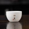 Suet Jade Ceramic Tea Cup Small Cup Kung Fu Tea Set Gold-painted High-end Tea Bowl Home Modern Light Luxury