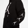Jordan Logo Print Hooded Fleece Pullover Sweatshirt Kids Sweatshirts Black CT5366-010