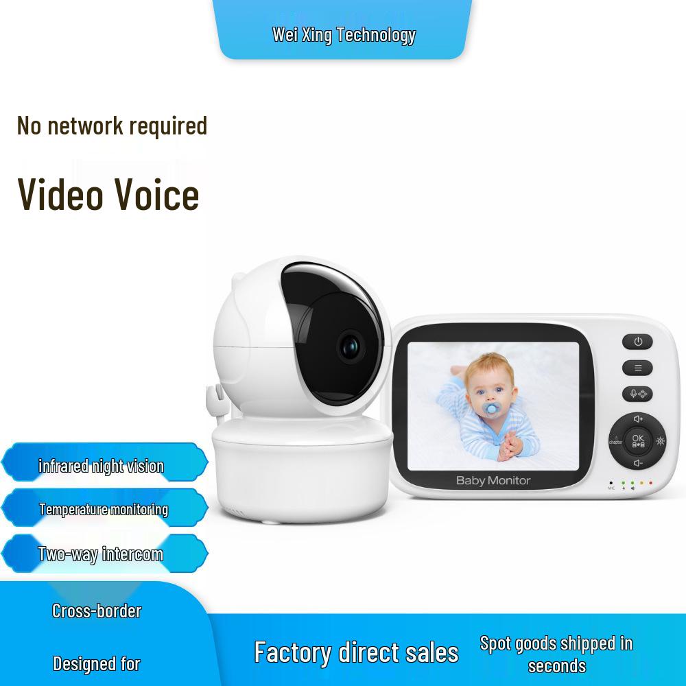 3.2-Inch Wireless Baby Monitor with Night Vision and Temperature Sensor MC632A-PTZ