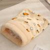 Plush Cat Sleeping Bag Thickened Kitten Quilt Bed Cute Cat Cave Bed  Pet Supplies