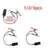 1/2/3pcs 12V Car Battery Terminal Clip-on Cigarette Lighter Clamp Power Socket Adapter Plug Boat Auto Power Adapter Splitter