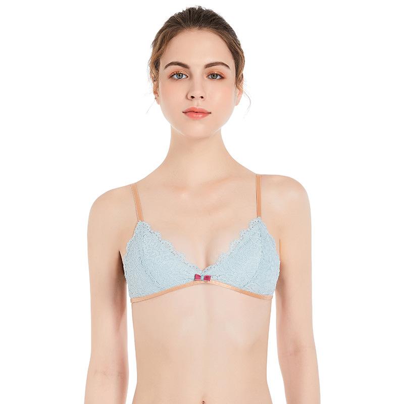 

Новый цветной бюстгальтер с нестальным кольцом, сексуальное кружевное тонкое нижнее белье, женский бюстгальтер на груди, съемный S