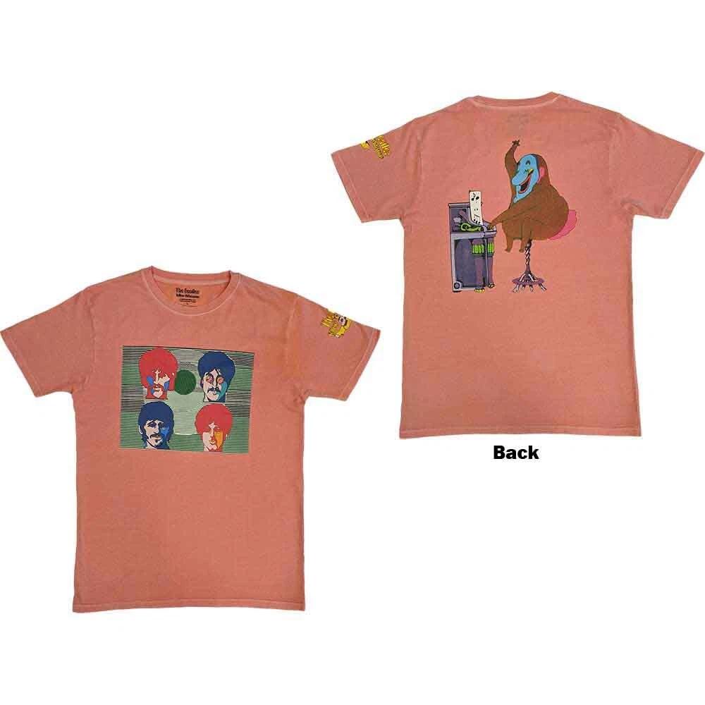 The Beatles Unisex T-Shirt: Yellow Submarine Magic Piano (Back Print) (Large) S