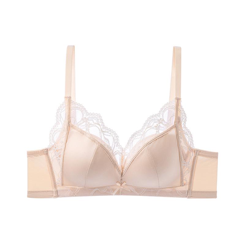 

K50 Original Women s Lace Leopard Print Wirefree Thin Cup Bra - Breathable, No Gaping, Small Chest, Supportive Fit 70AB