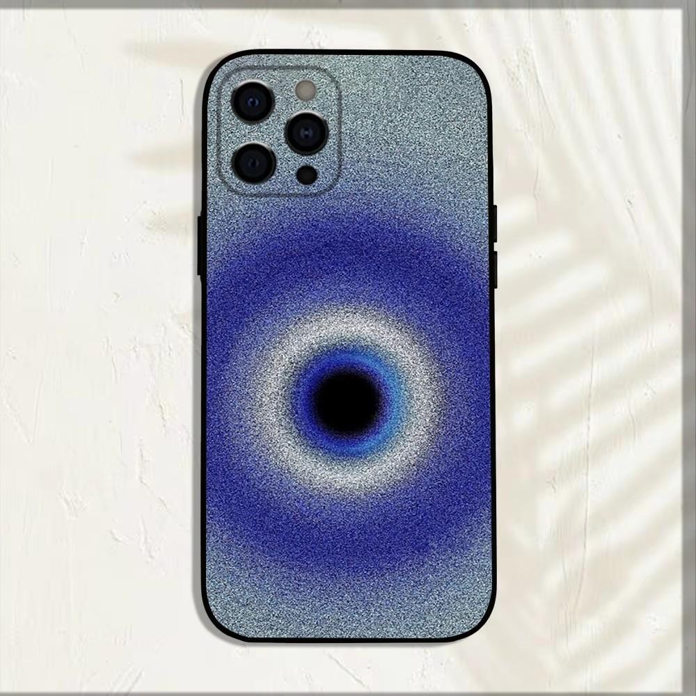 Turkish Lucky Blue Evil Eye Phone Case For iPhone 15,14,13,12,11,Pro,X,XS,Max,XR,Plus,Mini Soft Black Cover