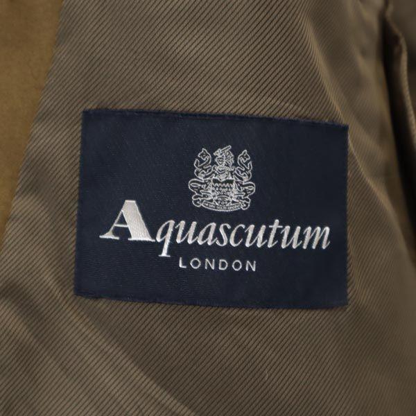 Aquascutum Made in Japan Faux Leather tailored jacket M Beige Men's Used