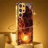 Luxurious The King Tiger PhoneCase Electroplating Glass PhoneCase for Samsung Galaxy S26 S25 S24 S23 S22 S21 FE,Ultra,Plus