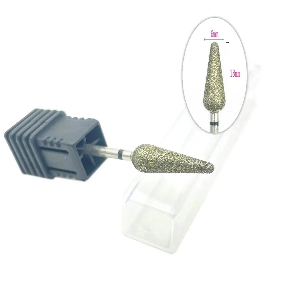 20pcs Diamond Nail Drill Milling Cutter for Manicure Rotary Bits Cuticle Clean Accessory Dental Diamond Burs Polisher 2.35mm