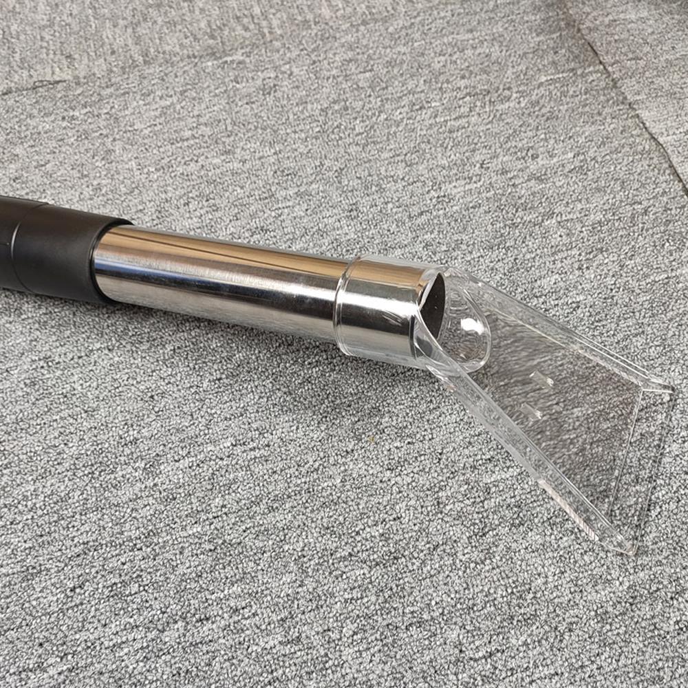 Sofa Carpet Vacuum Cleaner Suction Connector Tool, Silver+Transparent, Set A/B/C, Stainless Steel Tube 210mm 38mm OD, Suction