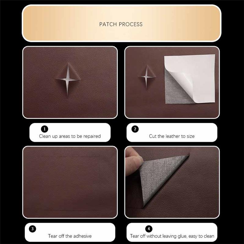 Silná samolepicí vinylová fólie z umělé kůže - 0,6 mm silná pro opravu pohovky, obnovu nábytku, renovaci skříněk a stolových desek