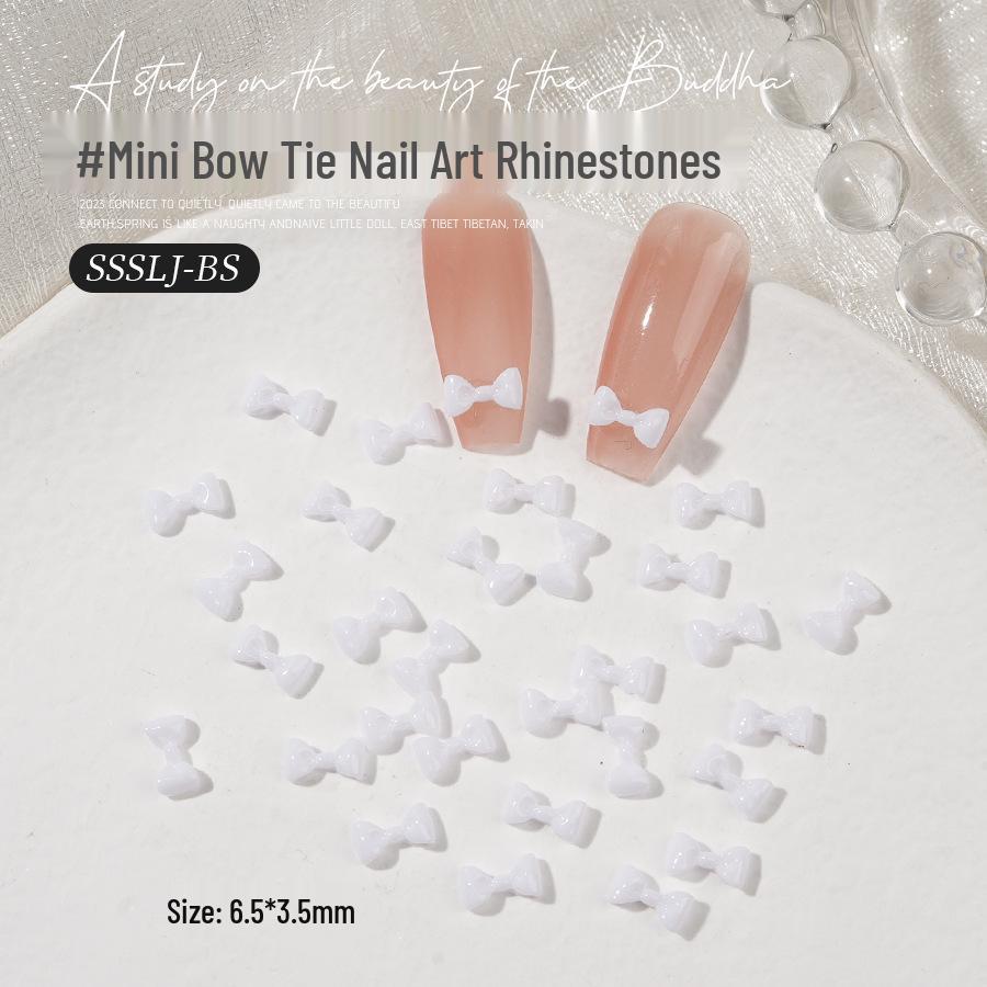3D Mini Bow Rhinestone Nail Art Decorations - Cute & Versatile