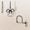Stylish Bowknot Design Metal Bathroom Curtain Hook with Roller Beads and Rustproof Coating for Glidings